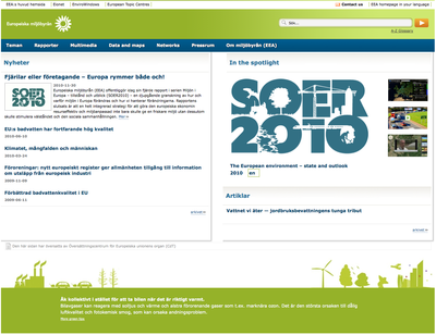 Europeiska miljöagenturens på svenska